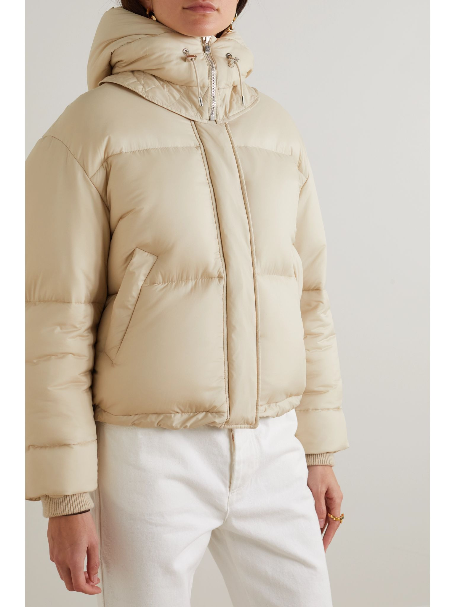 Suter hooded quilted shell down jacket Beige - 3