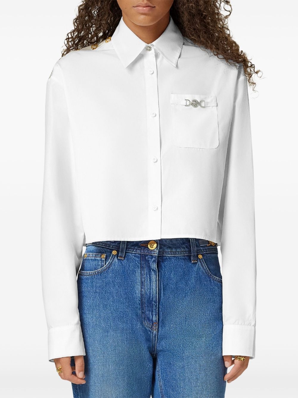 Medusa Chain cropped shirt - 3