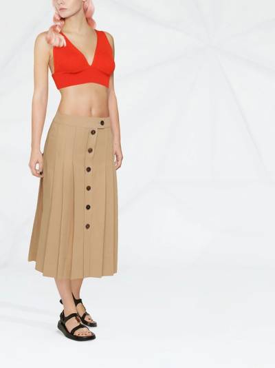 FERRAGAMO buttoned-up pleated skirt outlook