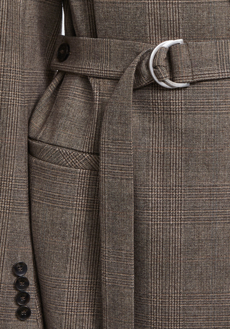 SHEPHERD Checkered belted blazer 4