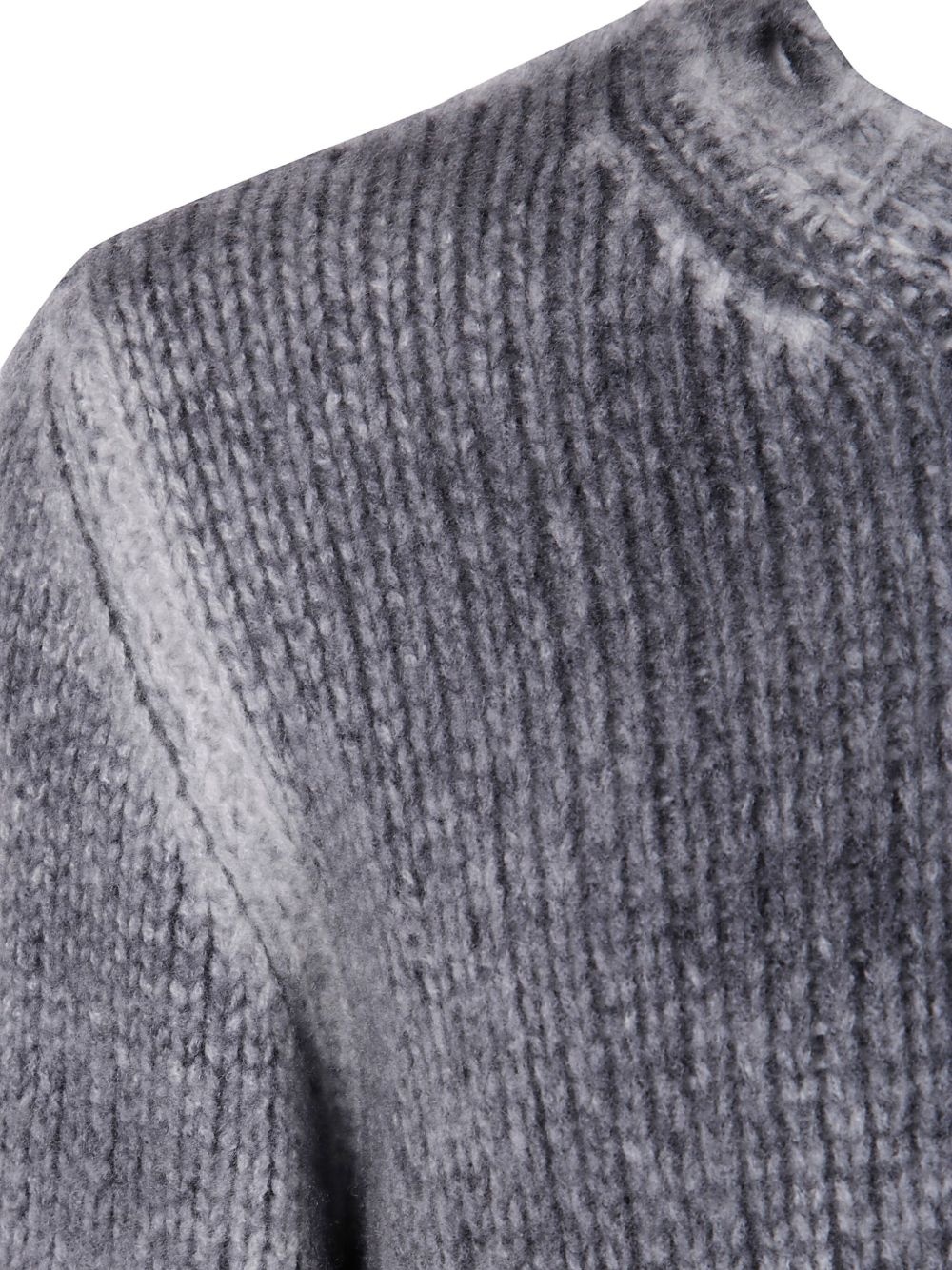 ribbed distressed cashmere sweater - 3