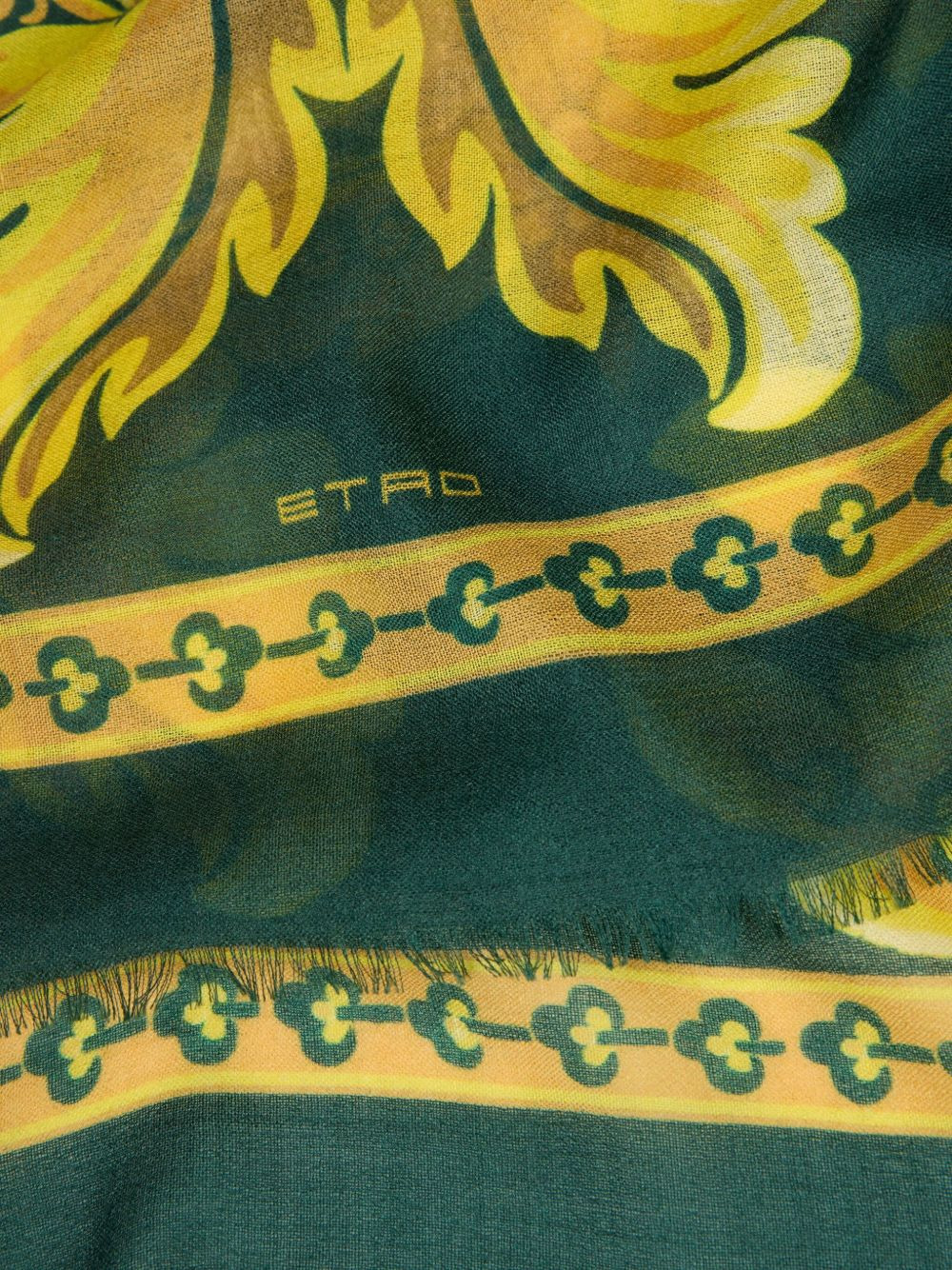 flower-bee motif scarf - 2