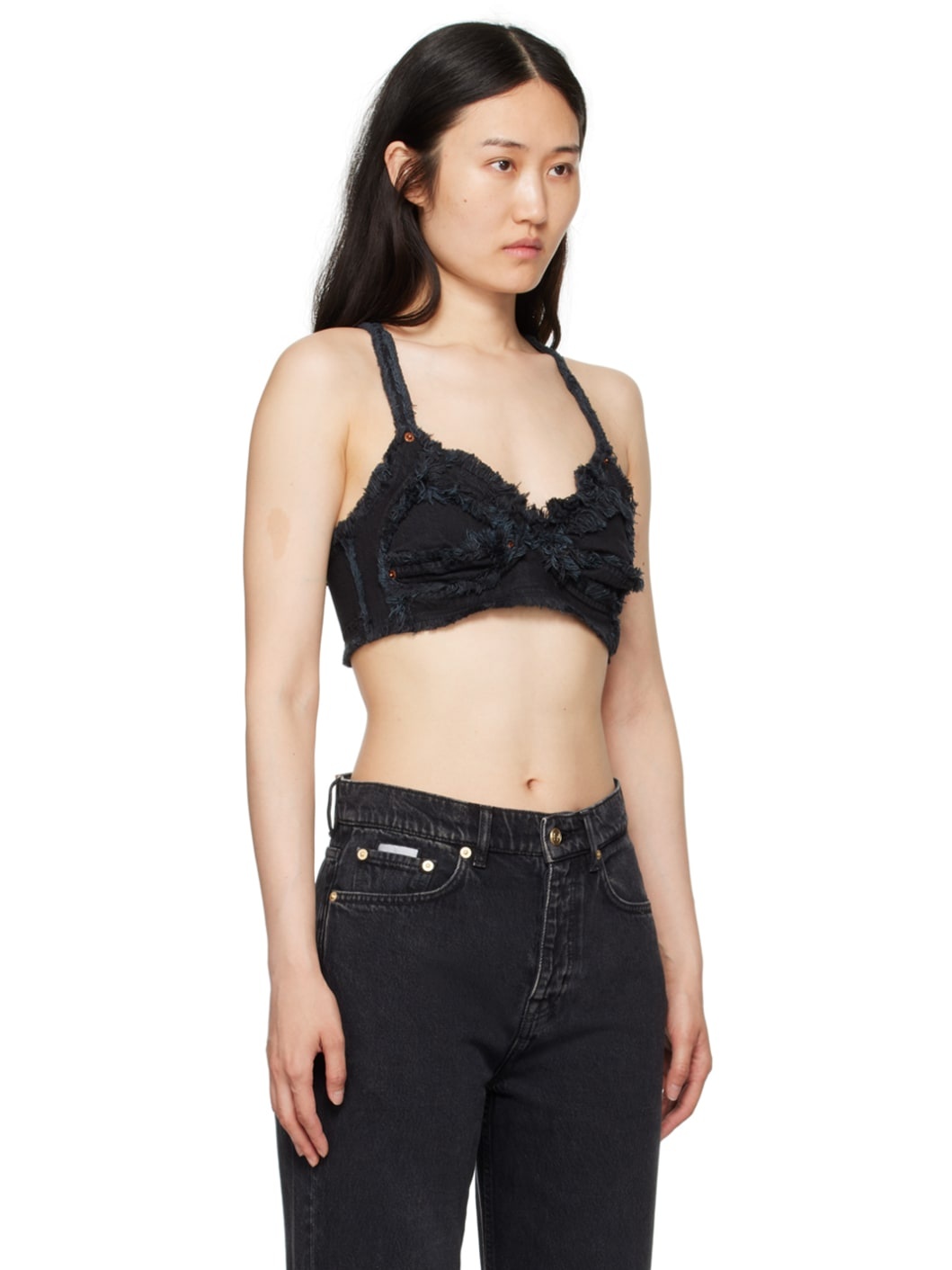 Black Arie Denim Camisole - 2
