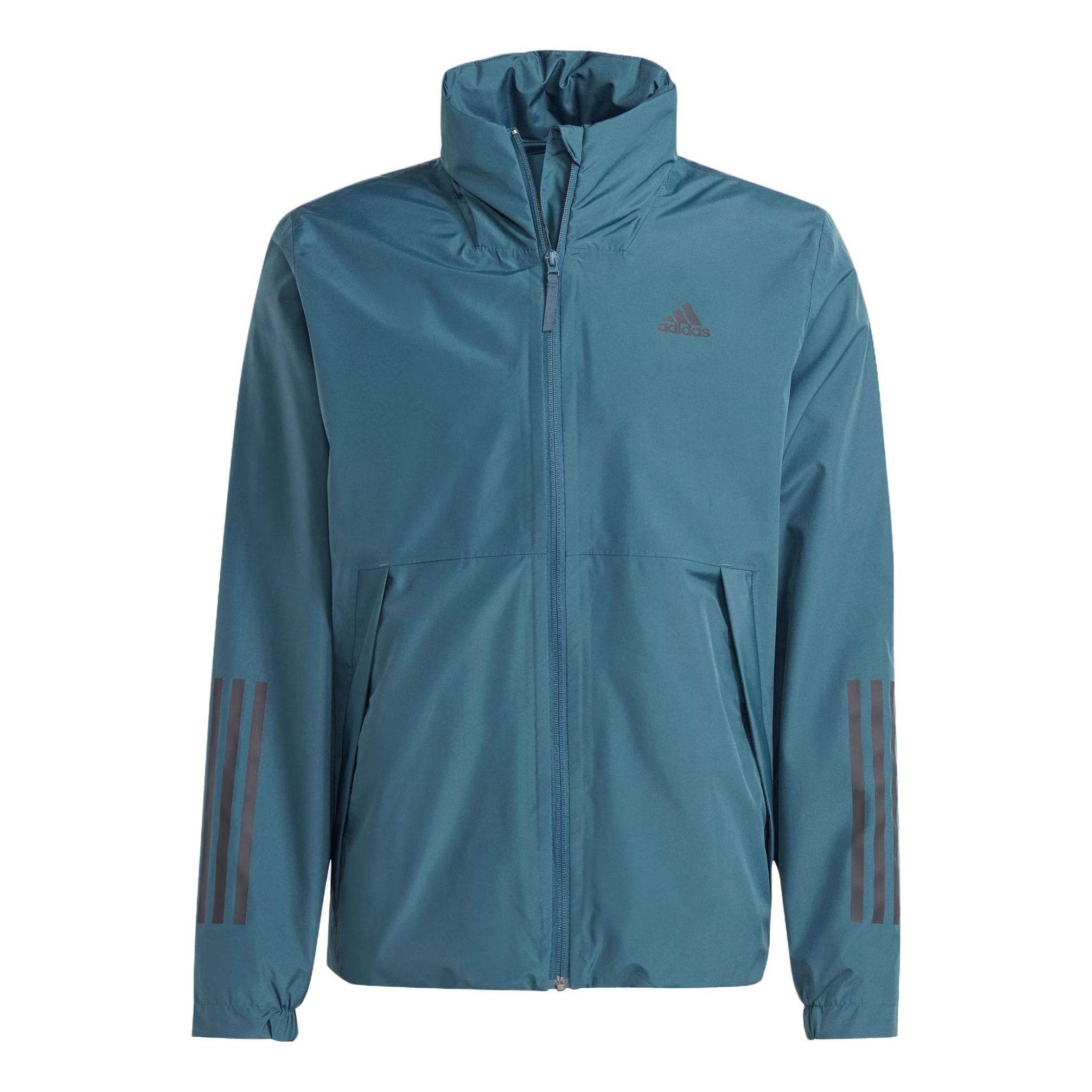 adidas adidas BSC 3 Stripes Rain.Rdy Jacket Teal IK0507 REVERSIBLE