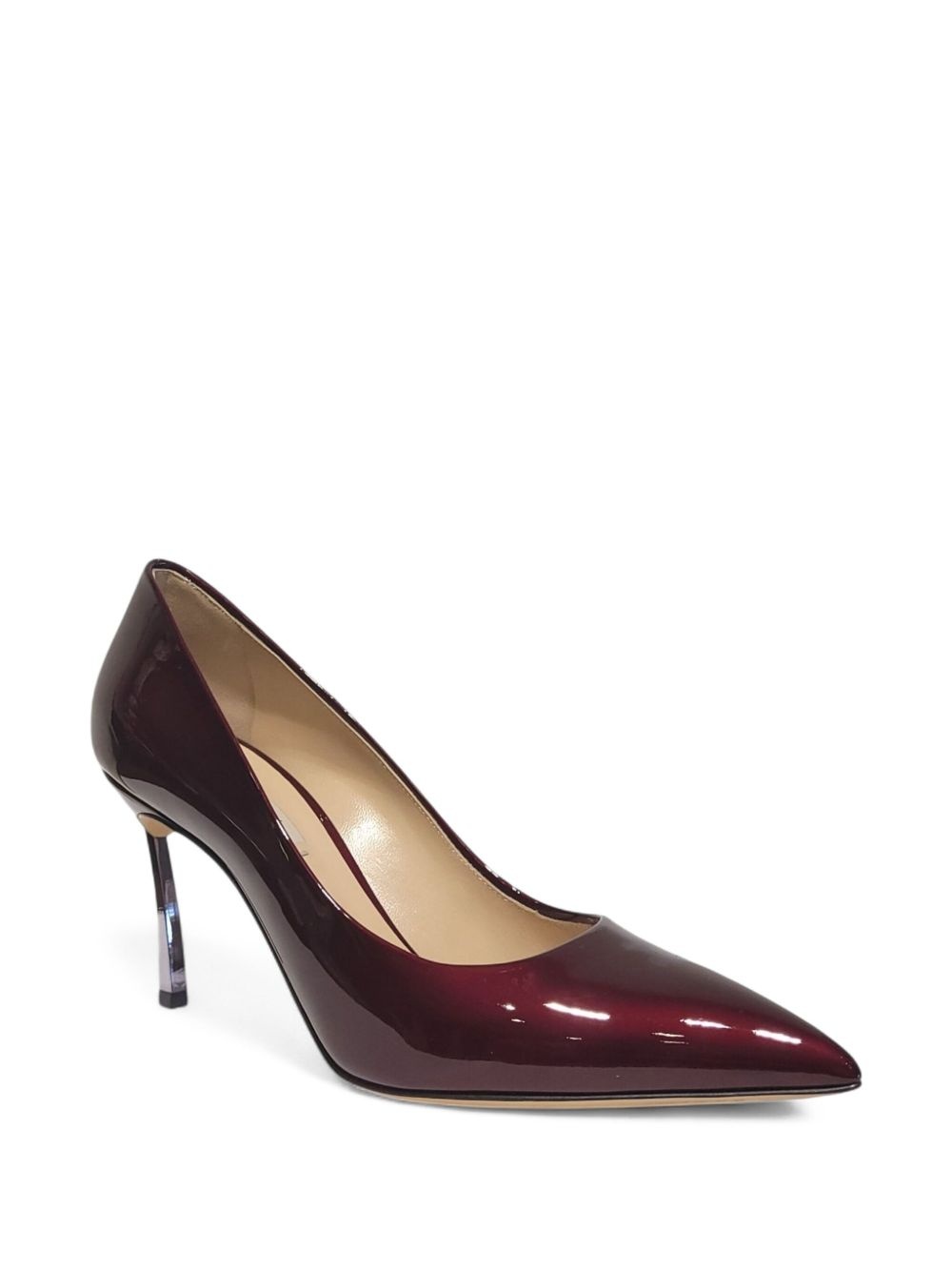 90mm metallic-heel pointed-toe pumps - 2