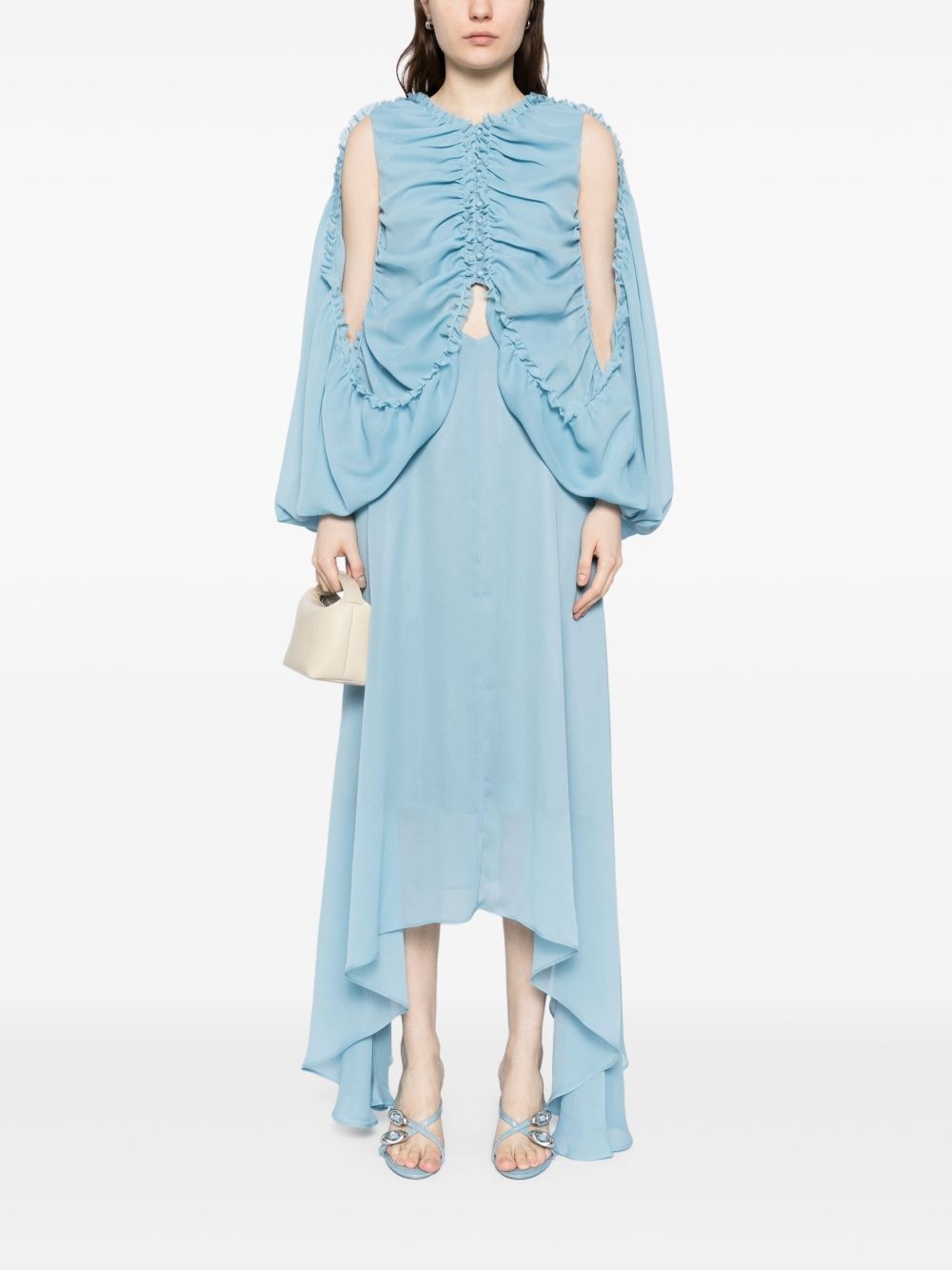 gathered detail dress - 2