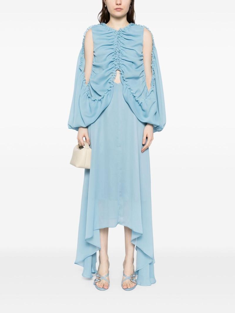 rokh gathered detail dress outlook