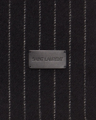 SAINT LAURENT signature striped scarf in cashmere and wool jacquard outlook