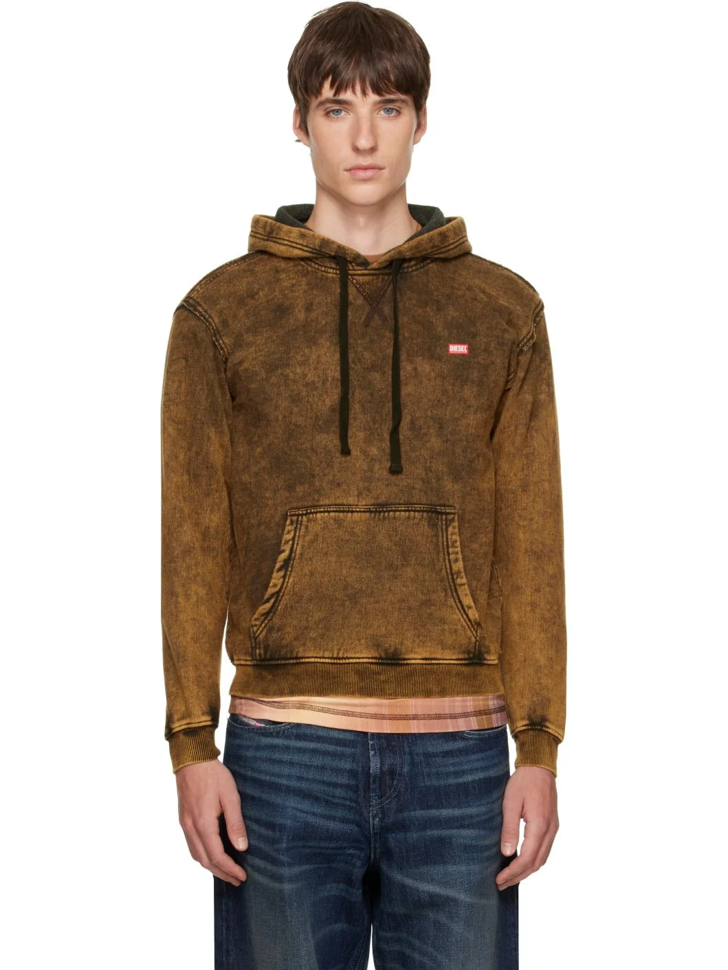 Brown S-Normy-Raw Hoodie - 1