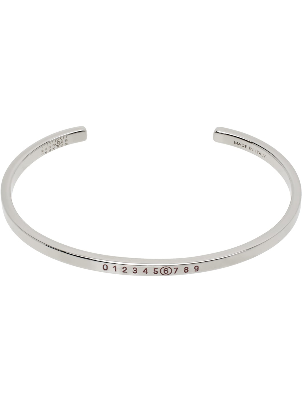 Silver 'Year of the Snake' Minimal Logo Cuff Bracelet - 1