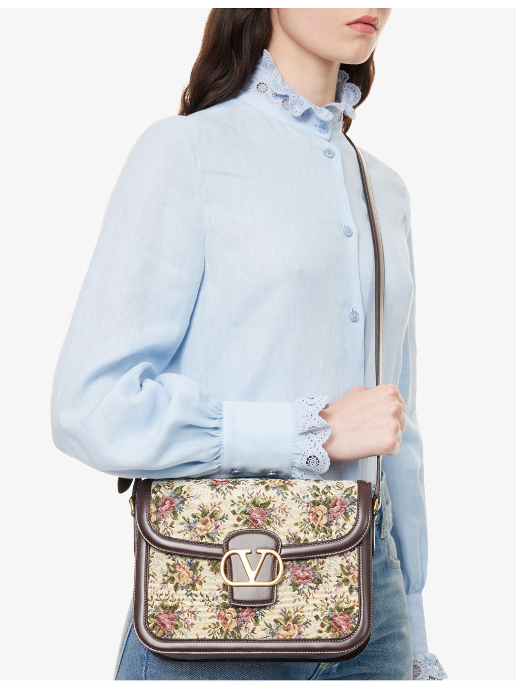 9to5 Floral-Jacquard Shoulder Bag - 2