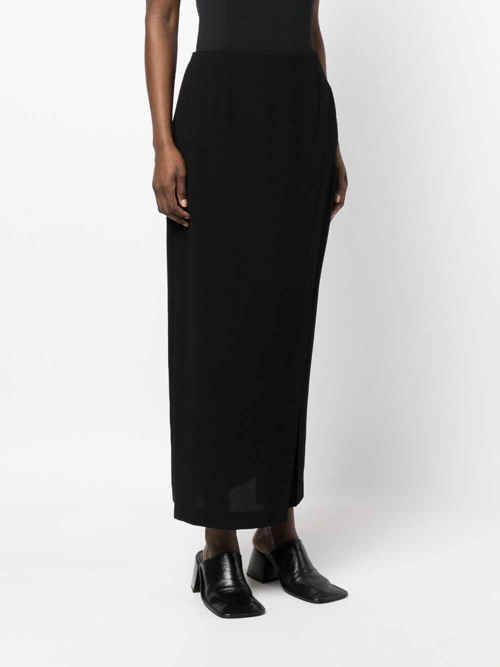 fitted-waistline long skirt - 3