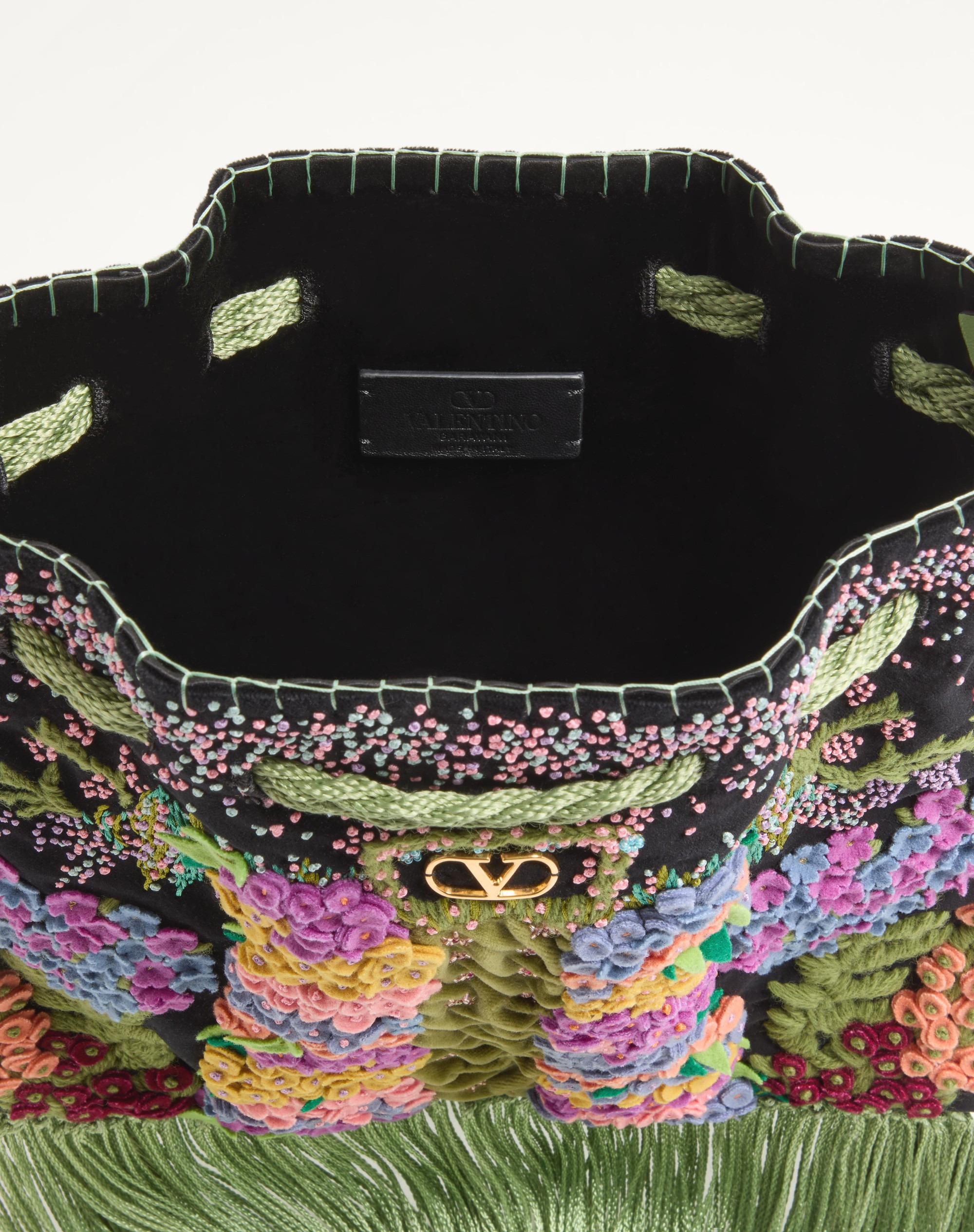 VALENTINO GARAVANI NELLCÔTE ALICE EMBROIDERED BAG WITH FRINGES - 6