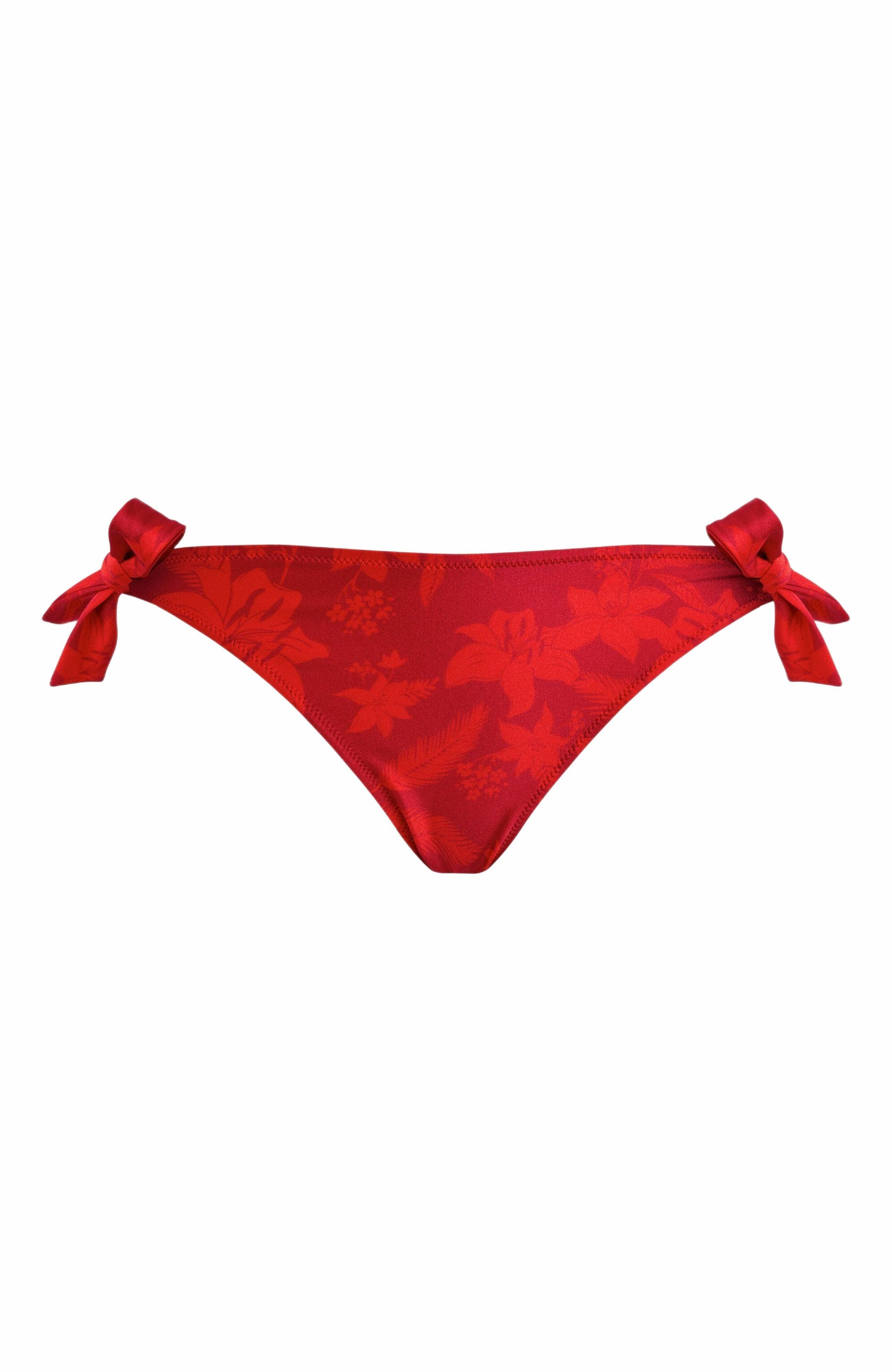 Vilebrequin Women's Flower Power Side Tie Bikini Bottom in Lipstick at Nordstrom - 2
