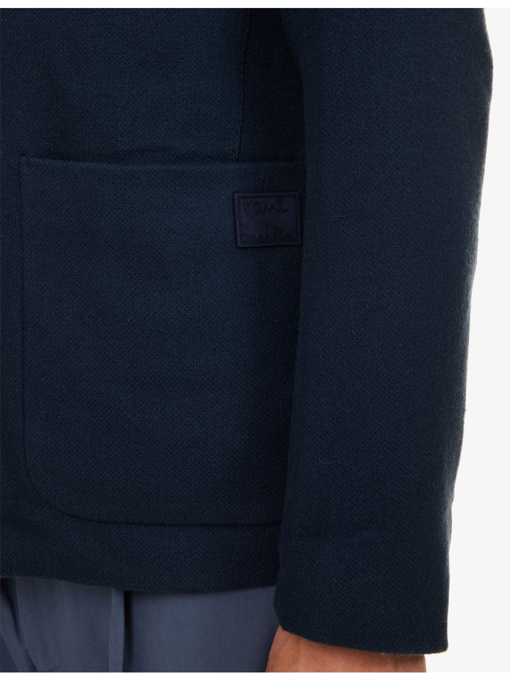 Single-Breasted Knitted Wool Jacket - 5