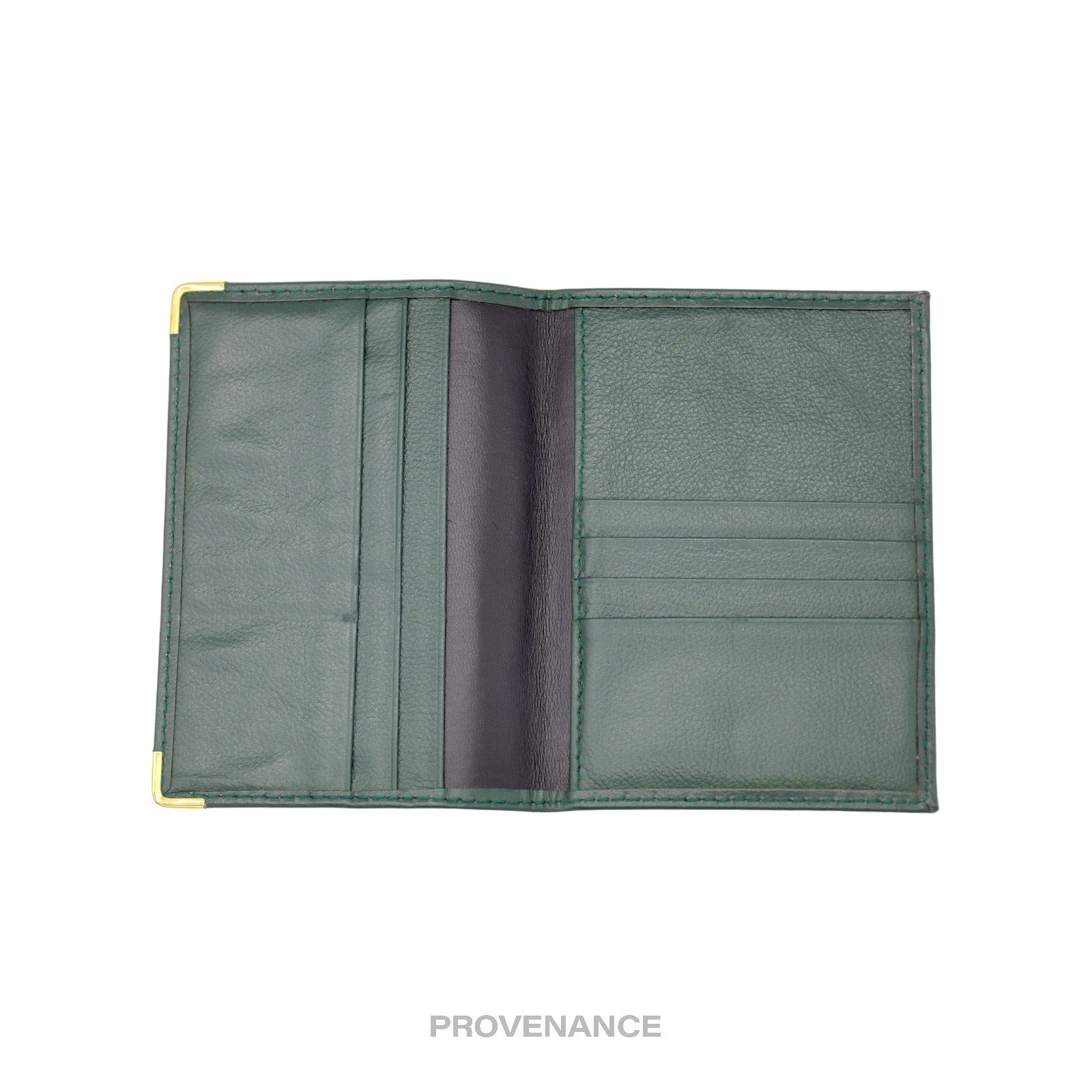 Rolex Crown Passport Wallet - Forest Green Leather - 3
