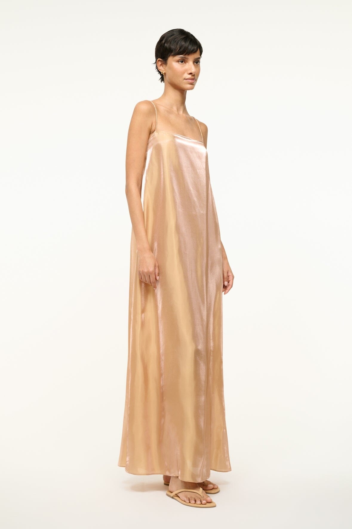 STAUD DELFINA DRESS ROSE GOLD - 3