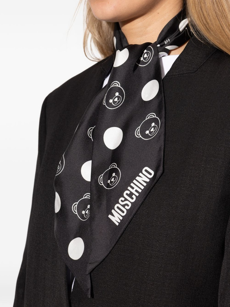 bear polka-dot silk scarf 5