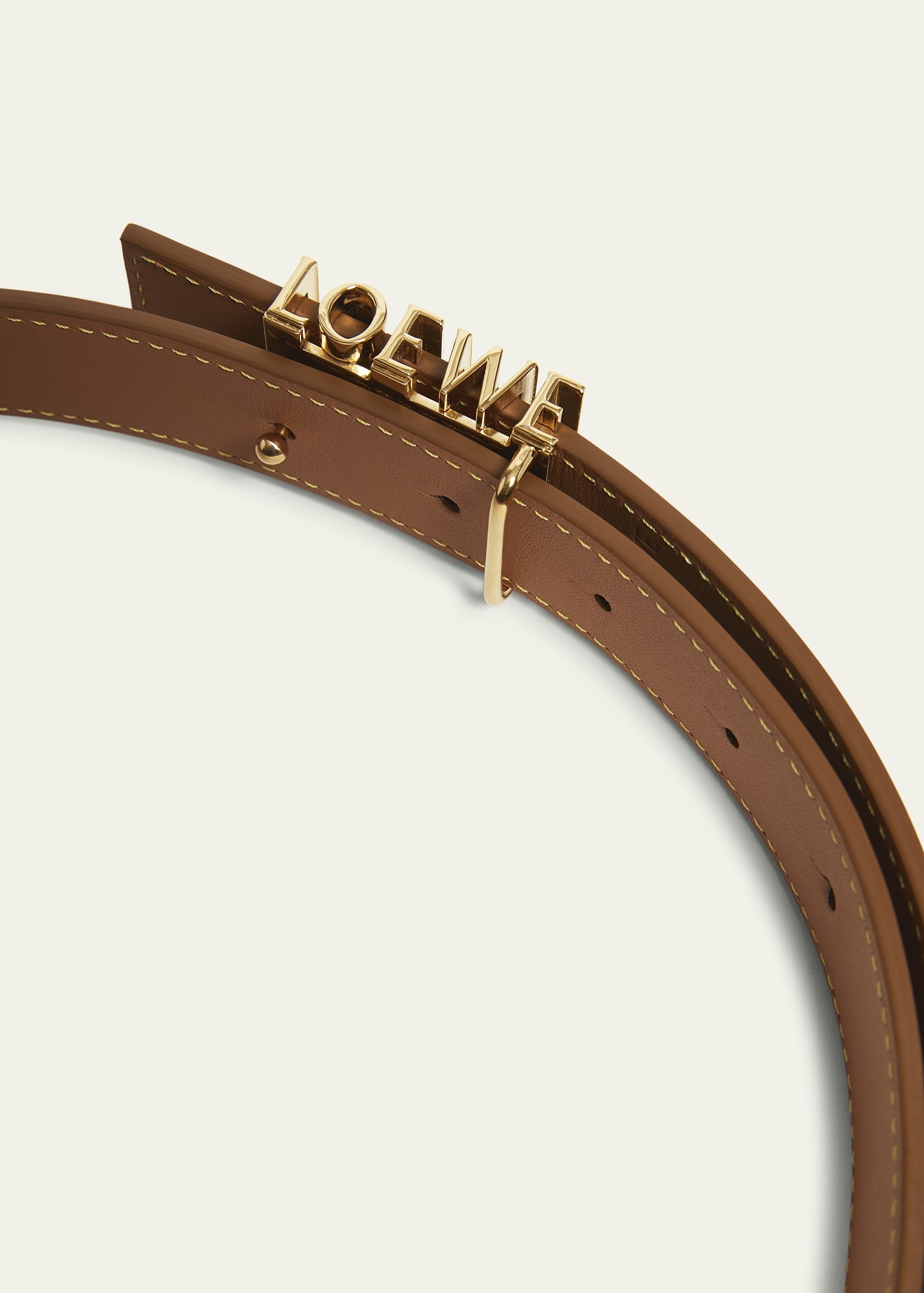 Graphic Buckle Leather Belt - 3