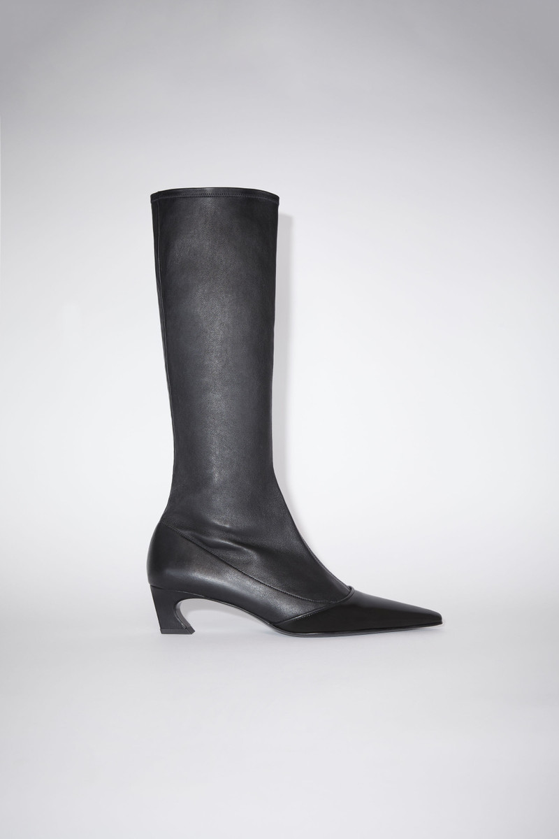 Leather heeled boots - Black 1