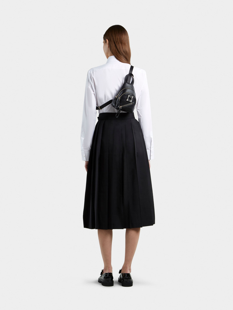 Roger Vivier Walky Viv' Strass Buckle Mini Backpack in Soft Leather outlook