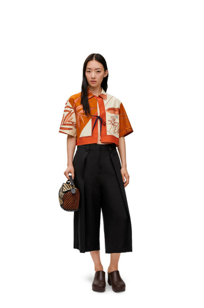 Loewe Pleated trousers in viscose and linen outlook