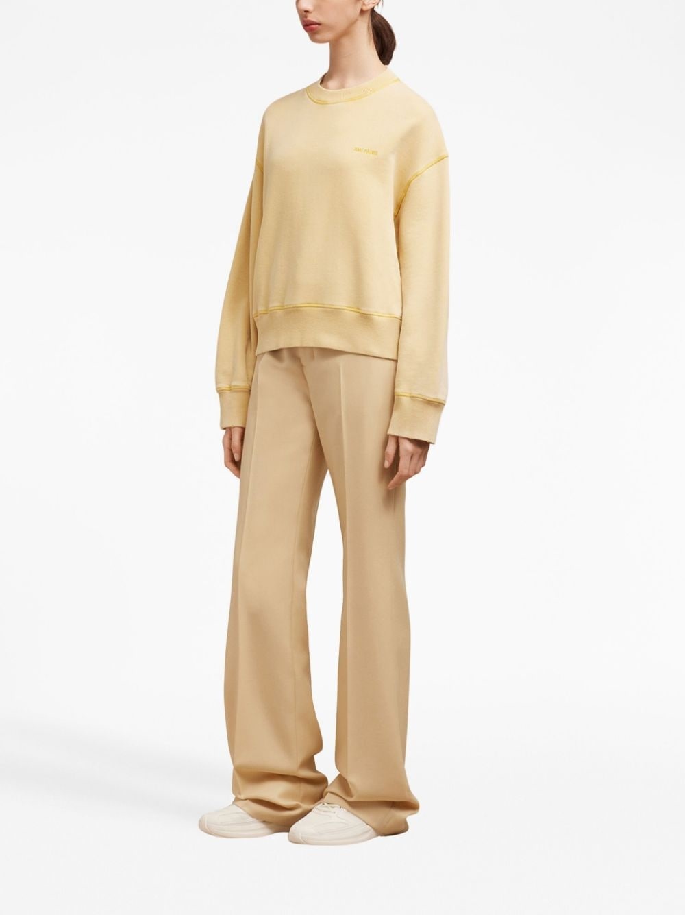 logo-embroidered cotton sweatshirt - 2