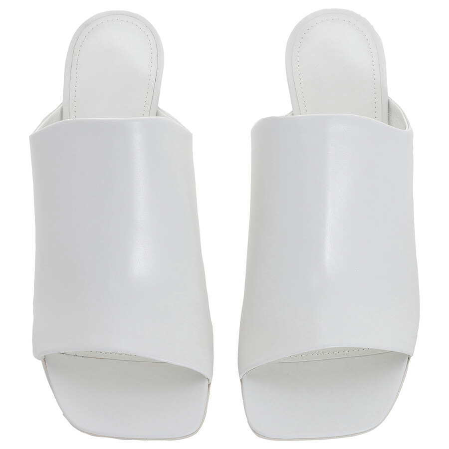 Salvatore Ferragamo White Nappa Open-Toe Slide Sandals - 3
