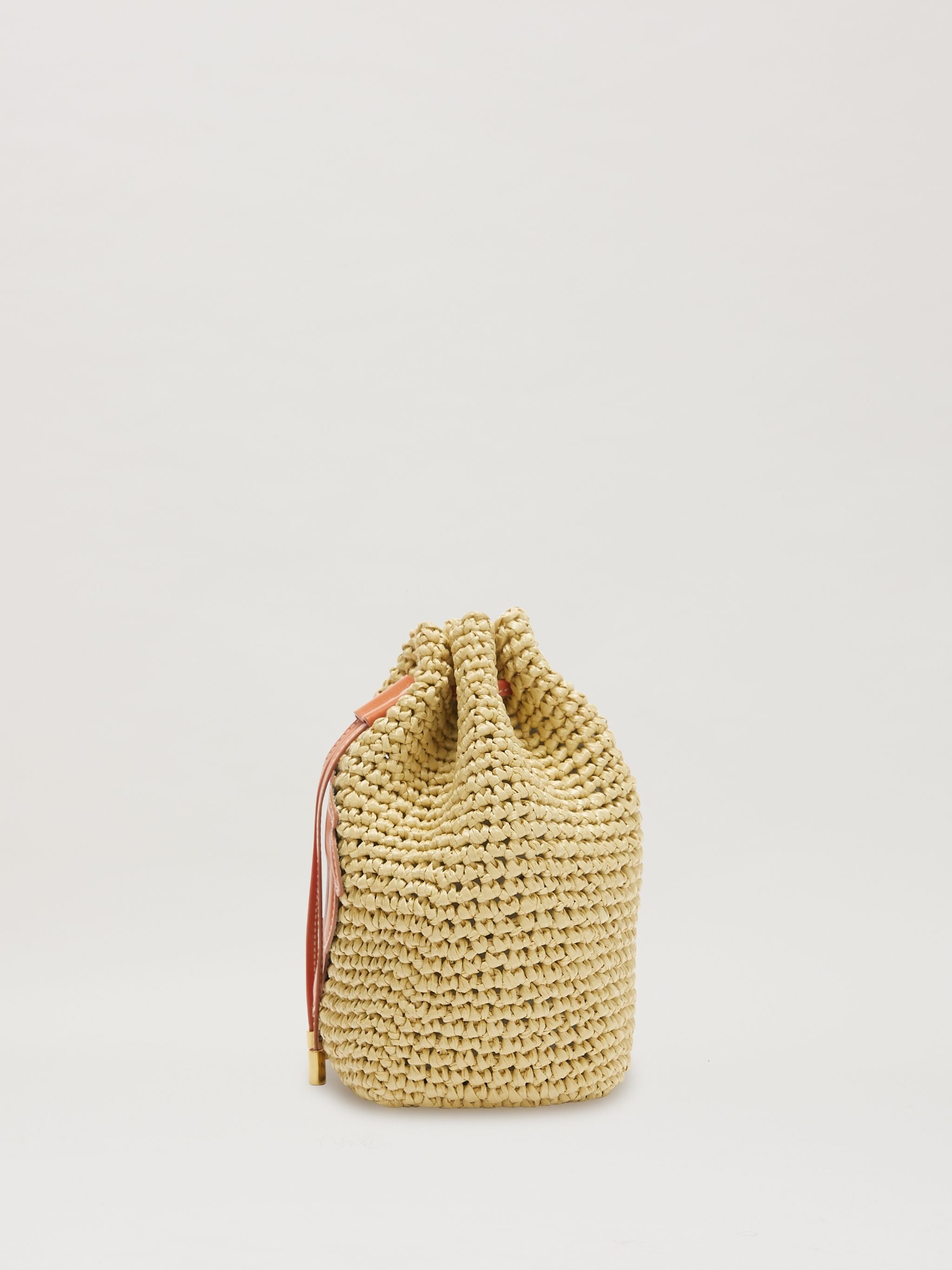 Woven Palm Bucket Bag - 5
