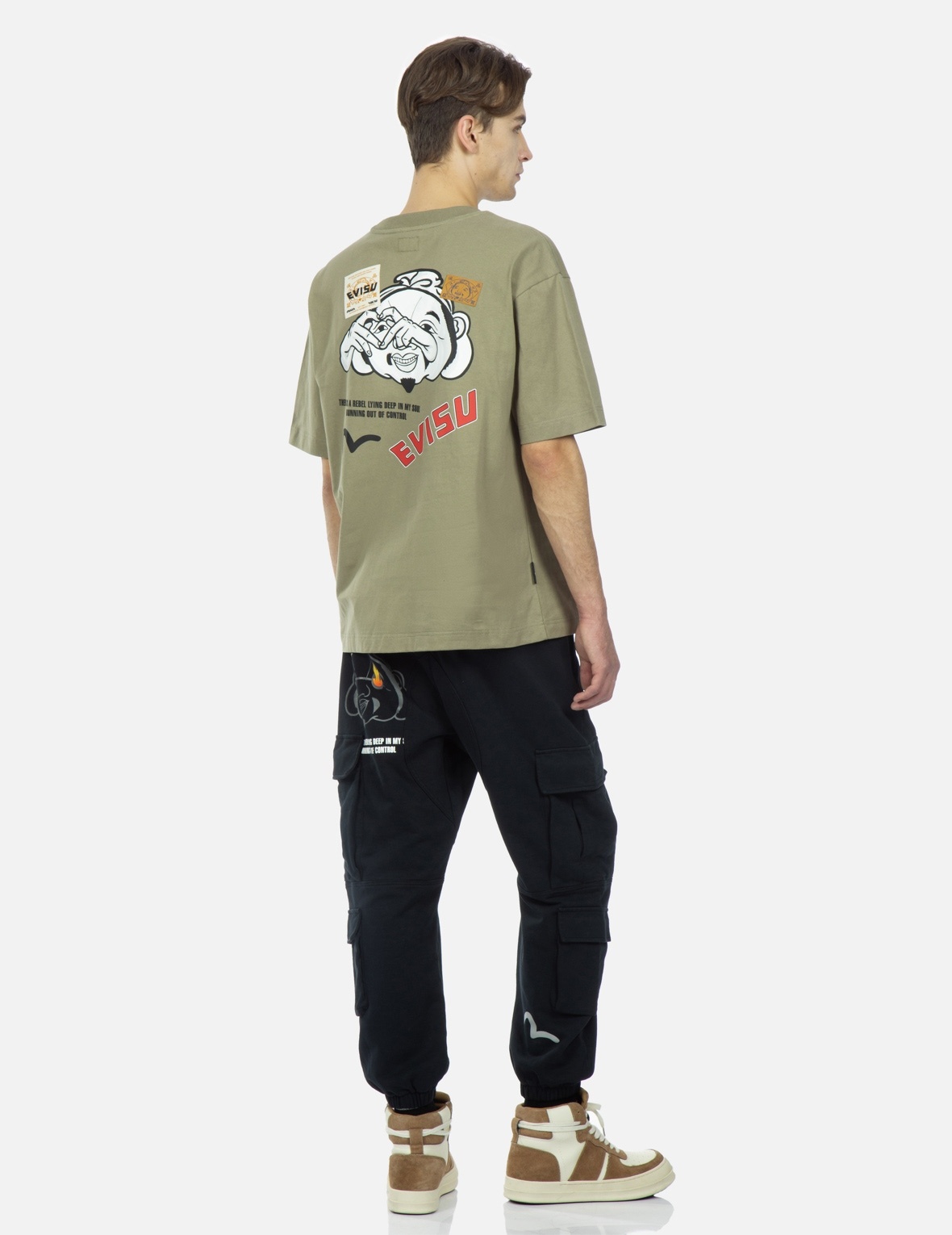 GODHEAD AND LOGO PRINT CARGO PANTS - 3