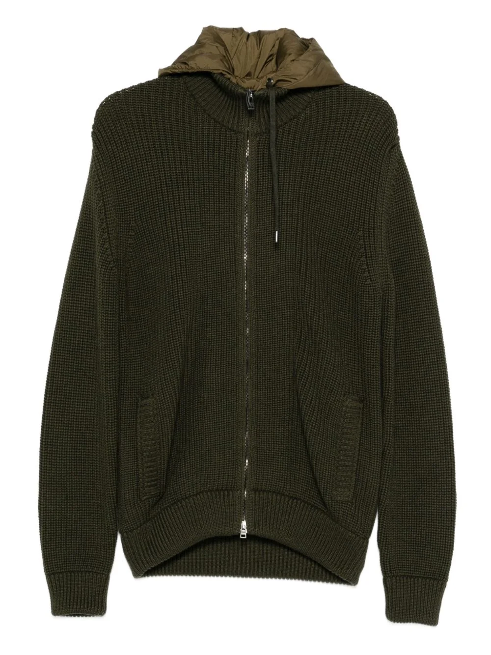 zip hooded cardigan - 1