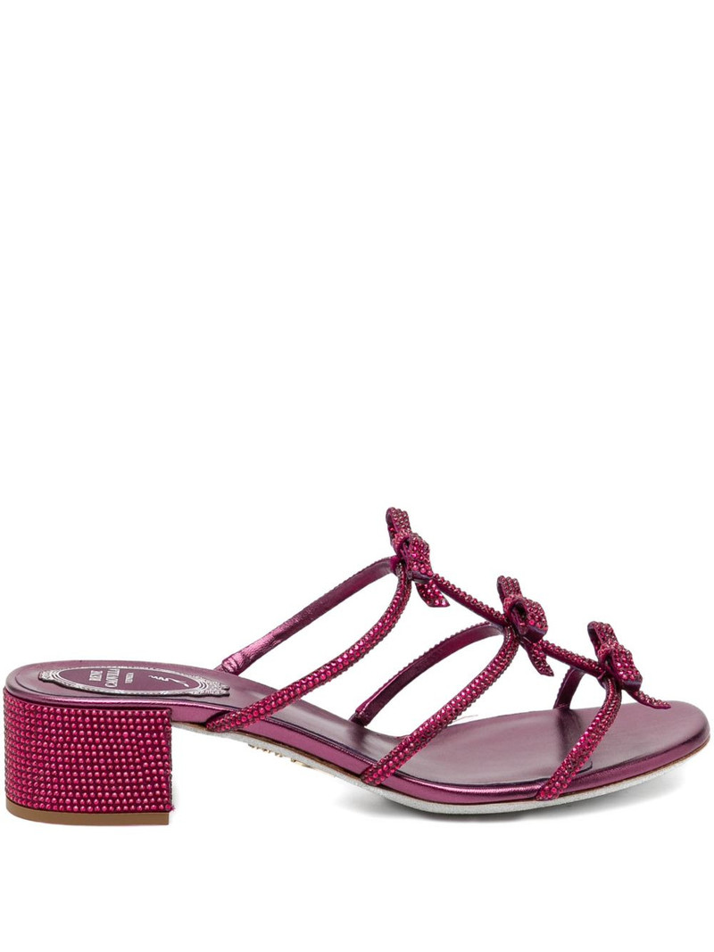 40mm crystal-embellished ribbon heeled sandals 1