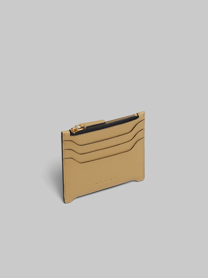 BEIGE LEATHER TRUNKAROO CARD CASE - 2