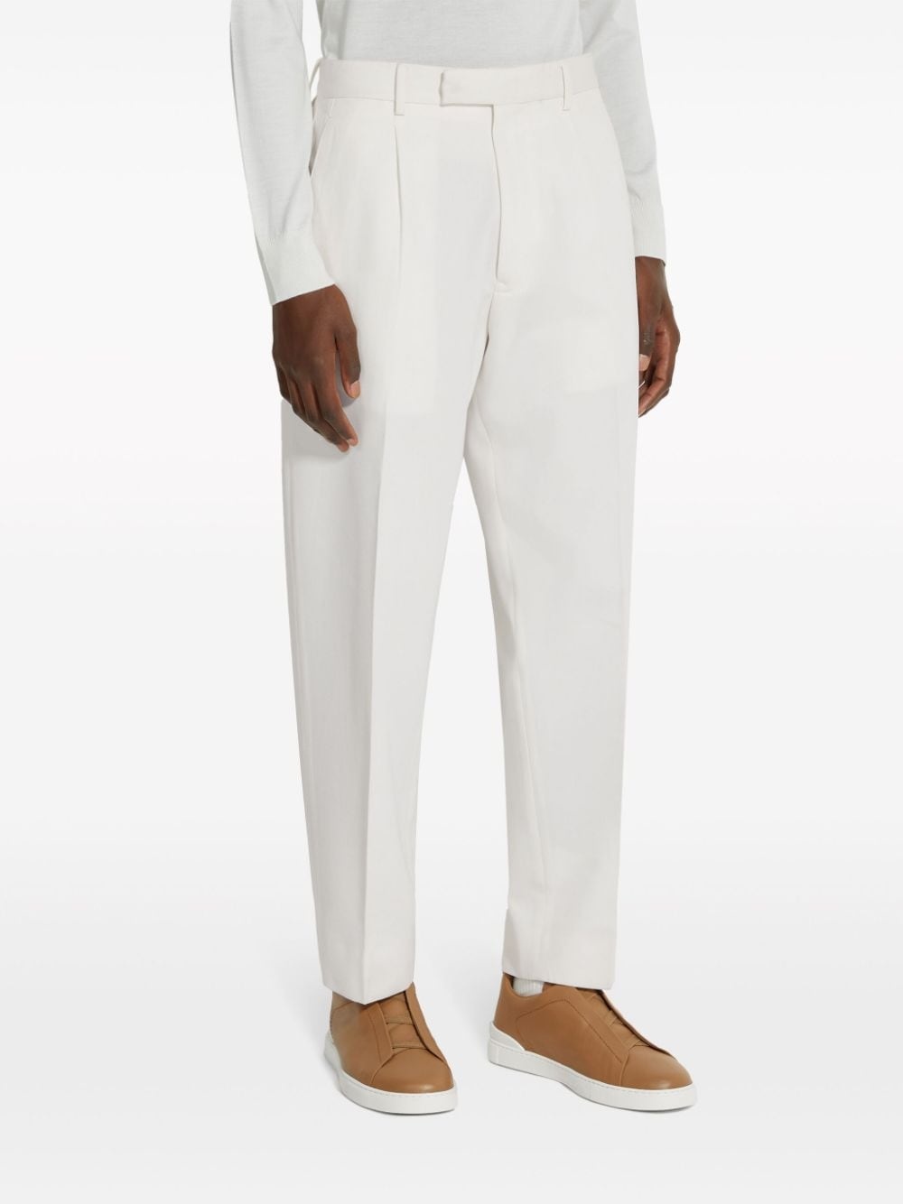 pressed-crease tailored trousers - 3