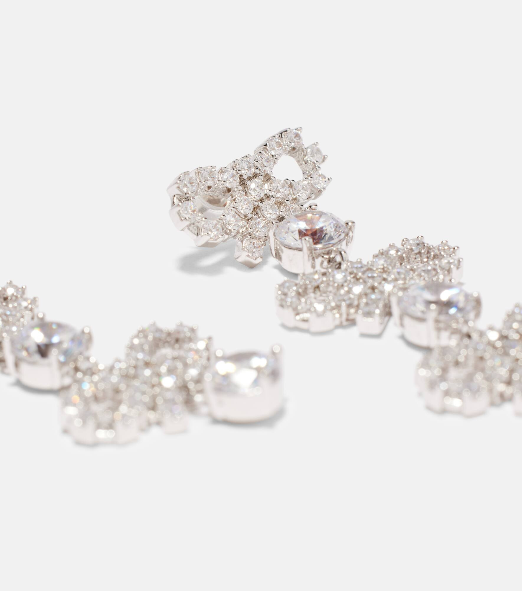 Crystal-embellished drop earrings - 4