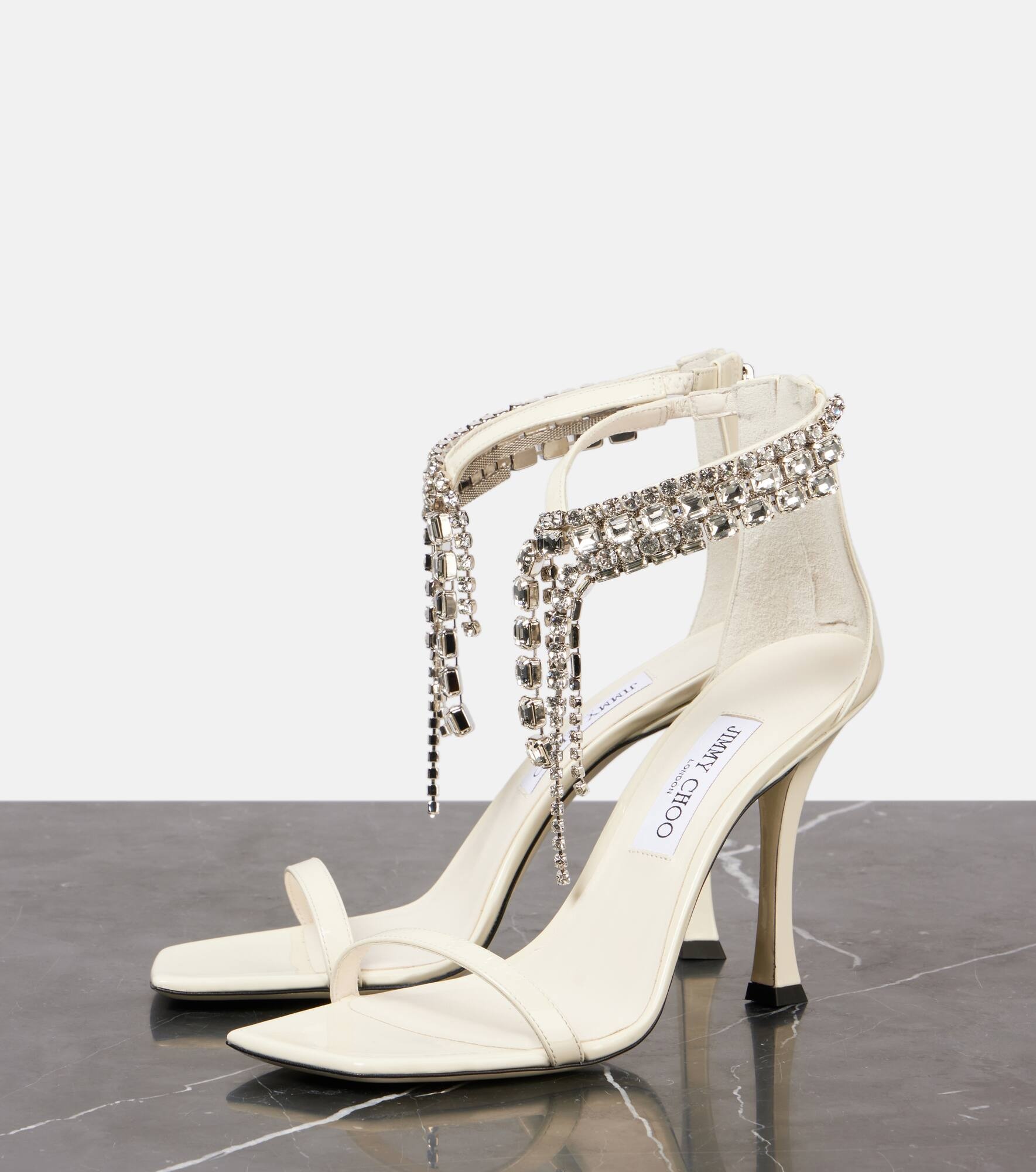 Verity 100 embellished leather sandals - 4