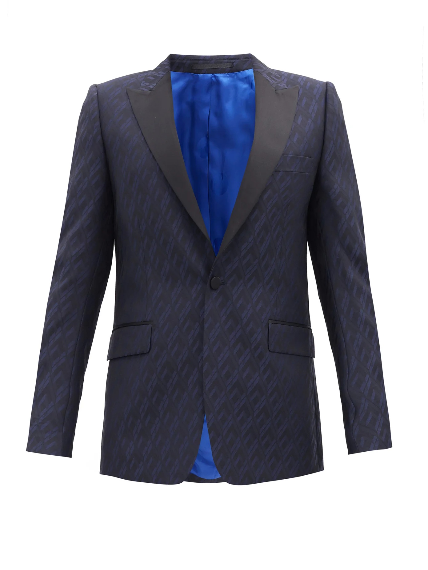 Single-breasted satin-lapel Soho-fit wool jacket - 1