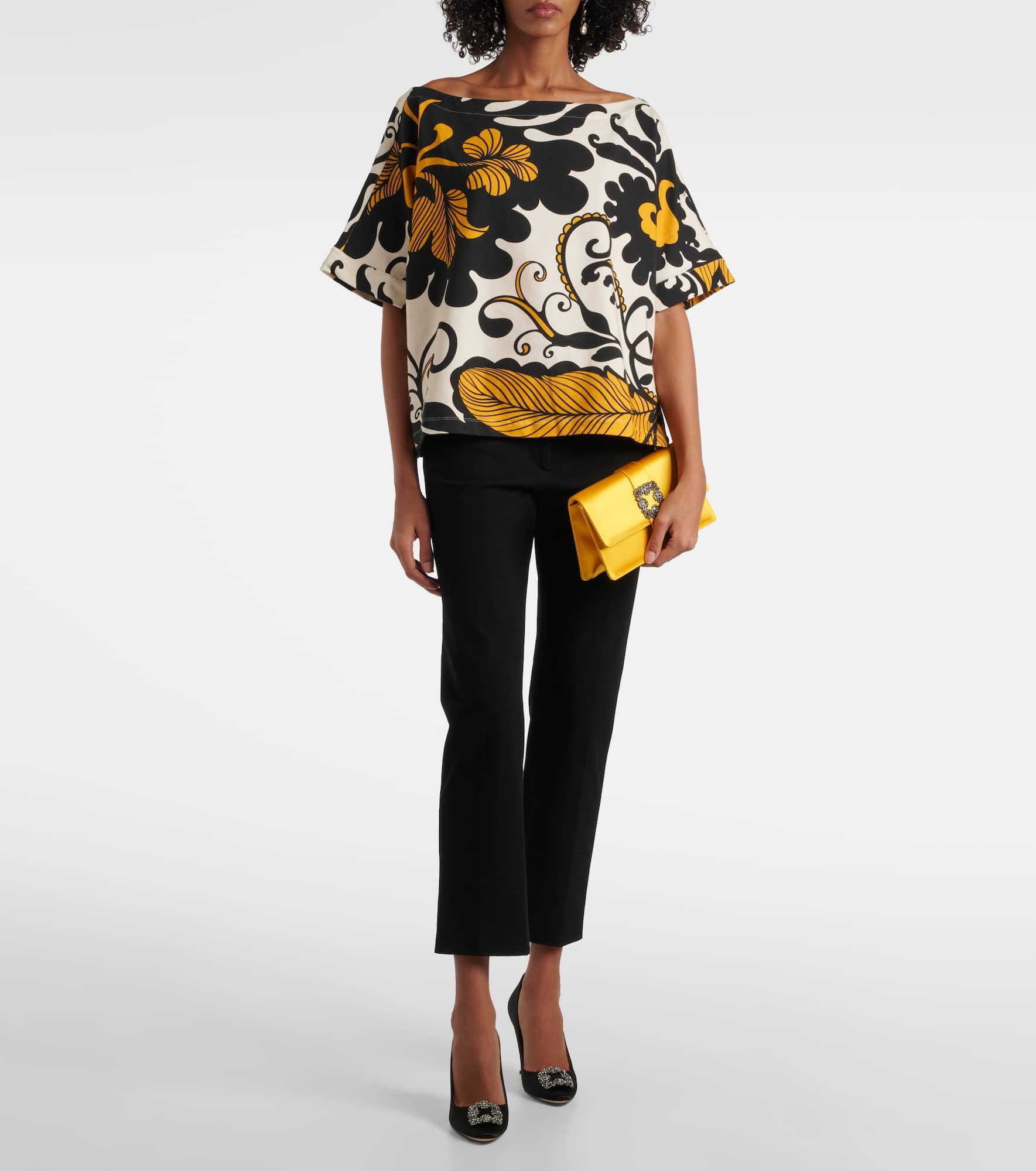 Capri embellished satin clutch - 5