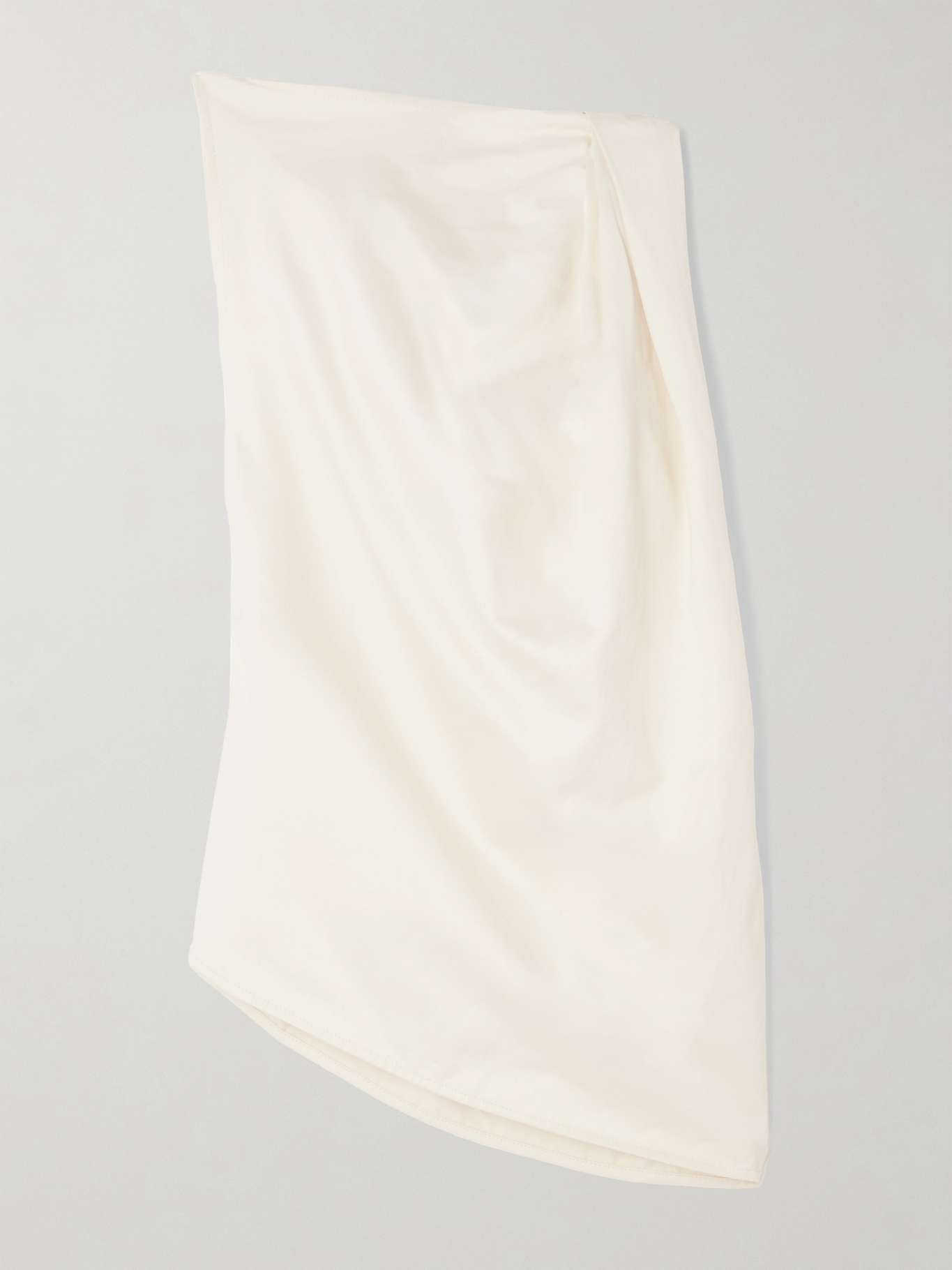 Draped organic cotton and linen-blend top - 1