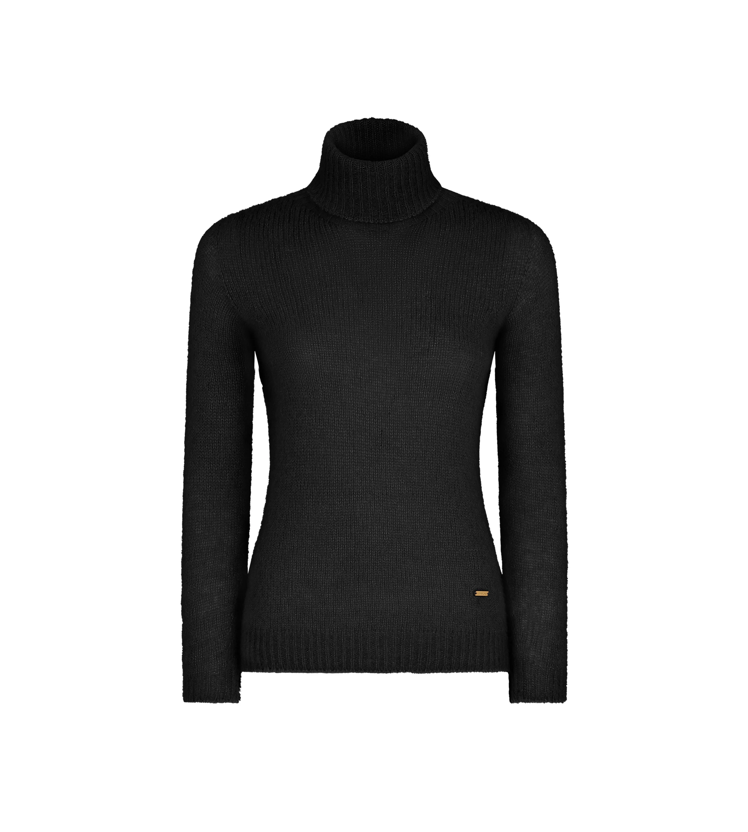 SEAMLESS CASHMERE SILK KNIT TURTLENECK TOP - 1