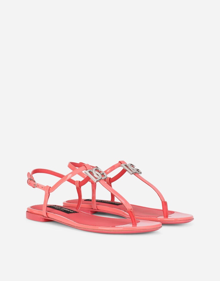 Patent leather DG thong sandals - 2