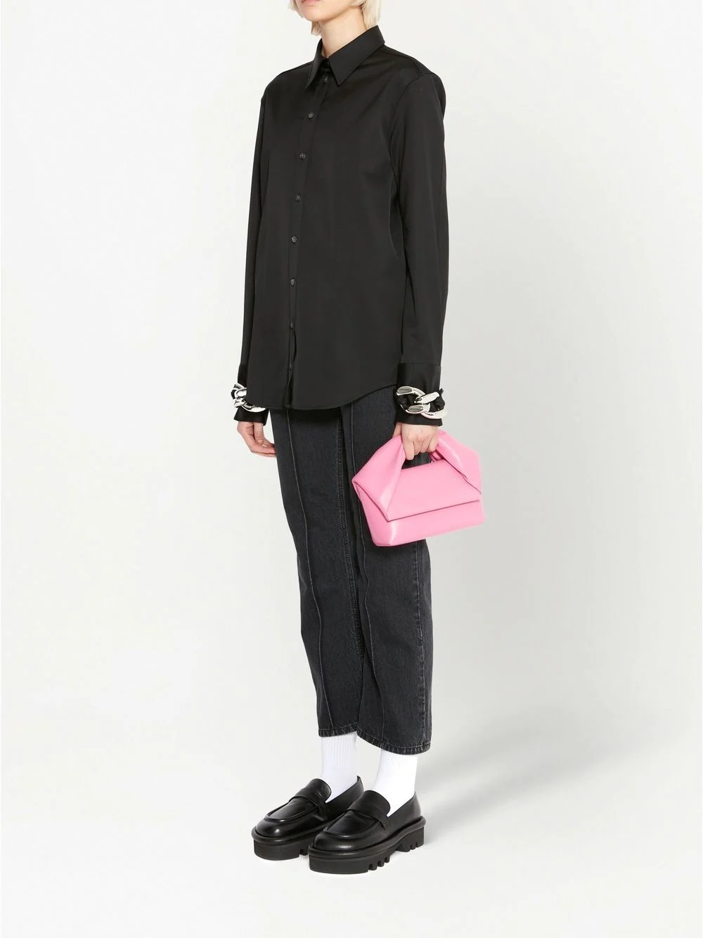 chain-link cuff shirt - 3