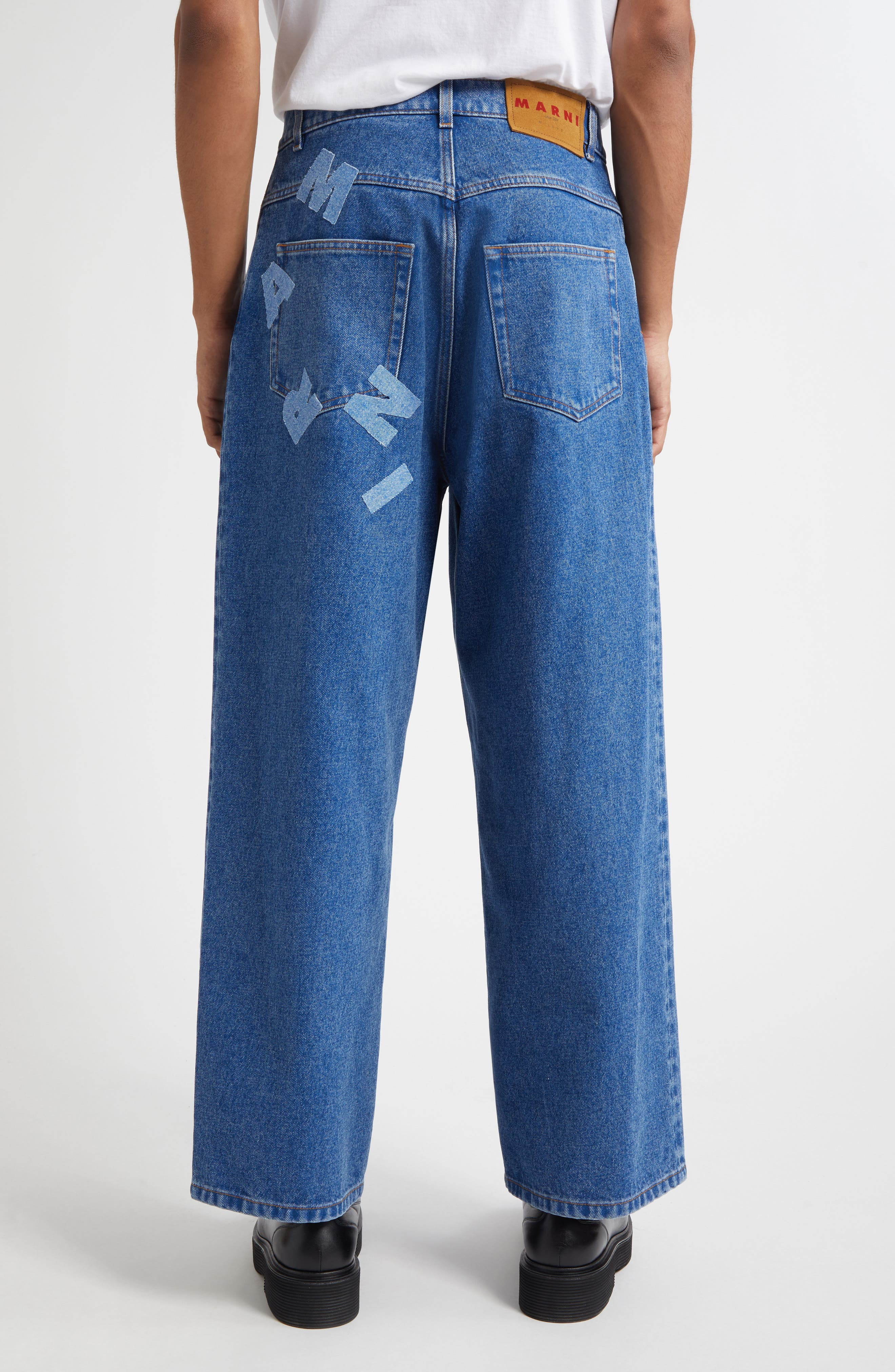 Marni Extrawide Leg Jeans in Ocean at Nordstrom - 3
