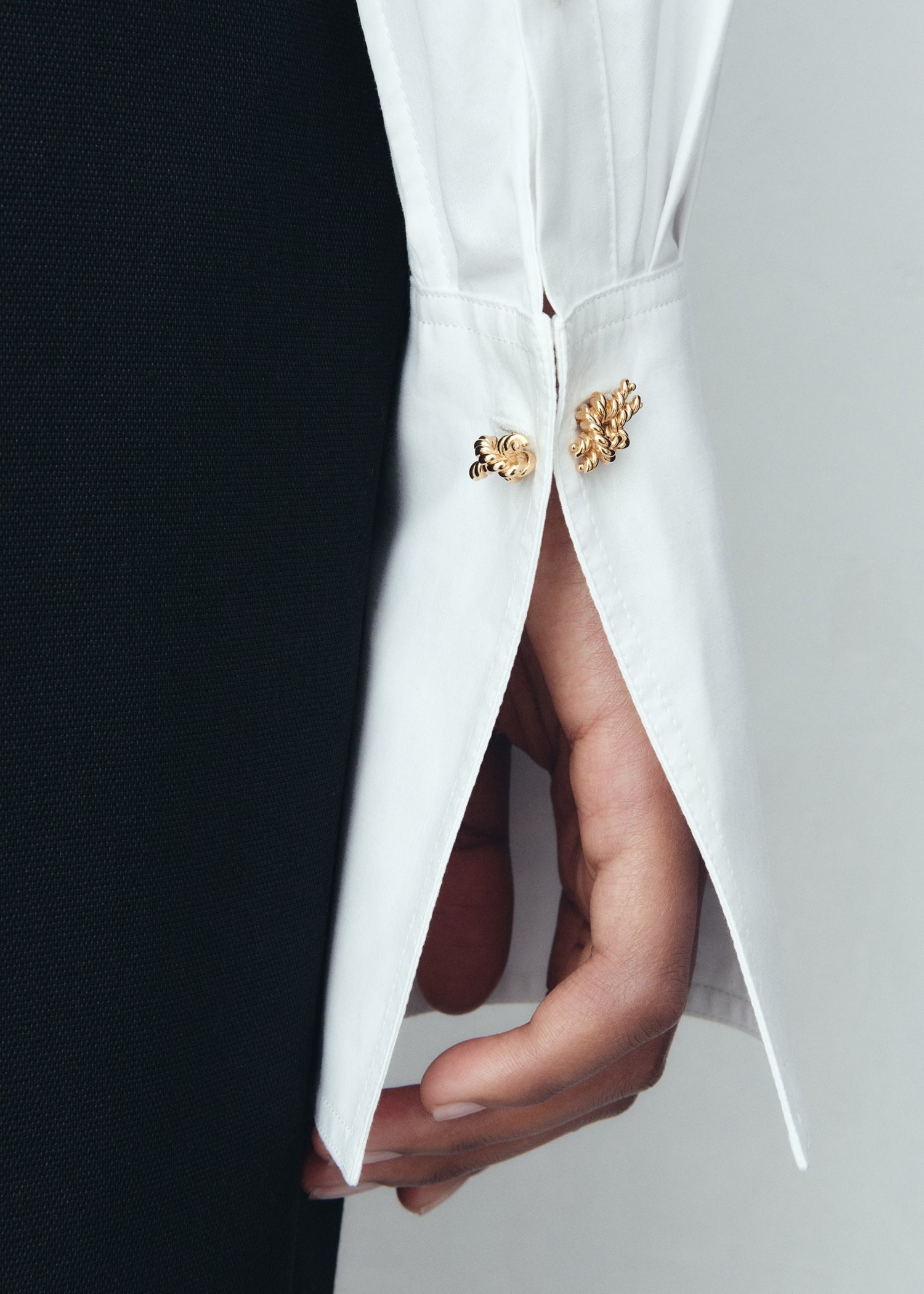 Rope knot cufflinks gold - 3