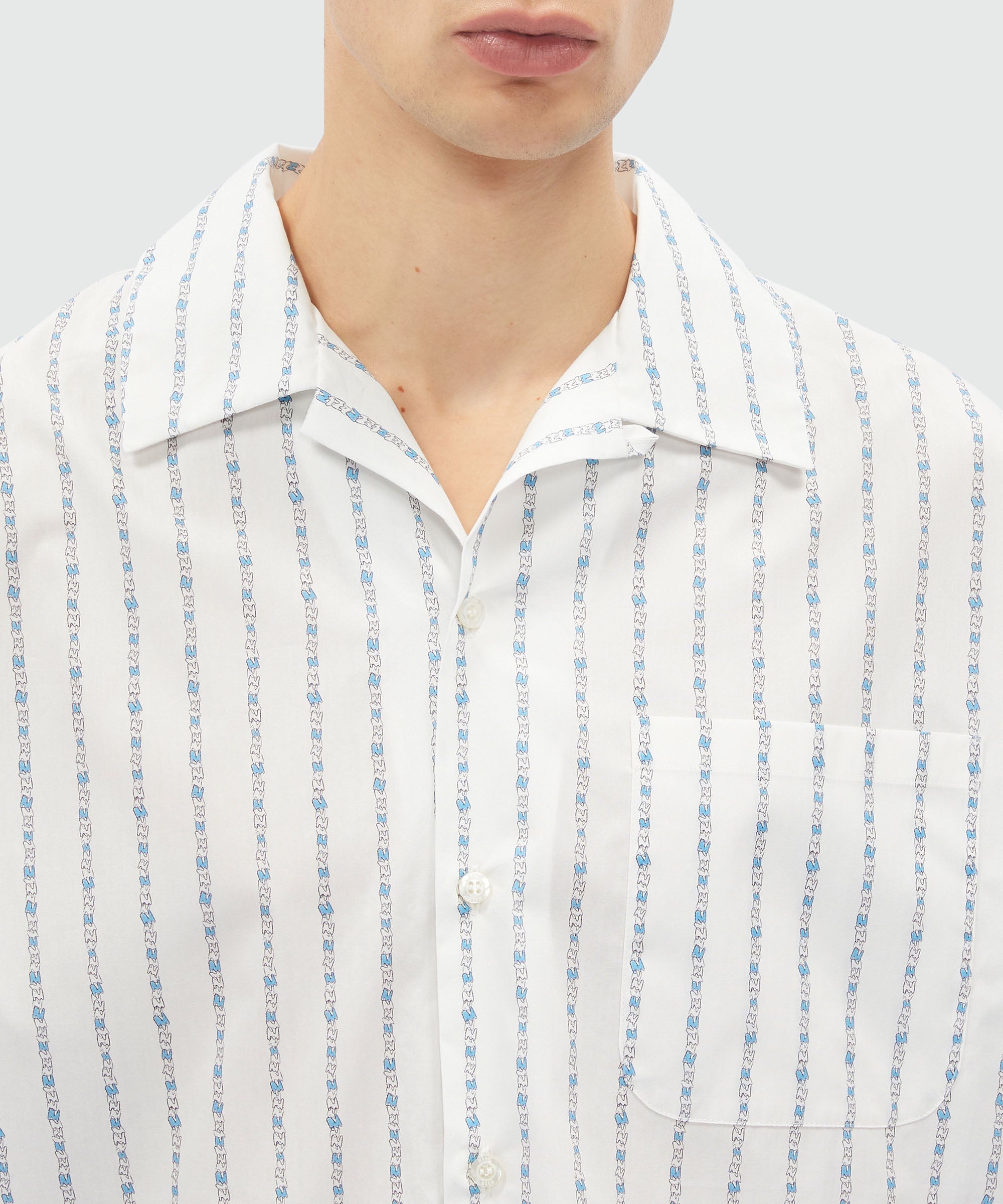 "TheMwave" striped poplin shirt - 5