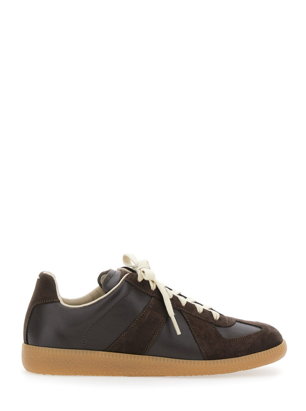 Maison Margiela Women 'Replica' Brown Low Top Sneakers In Suede And Leather Woman - 1