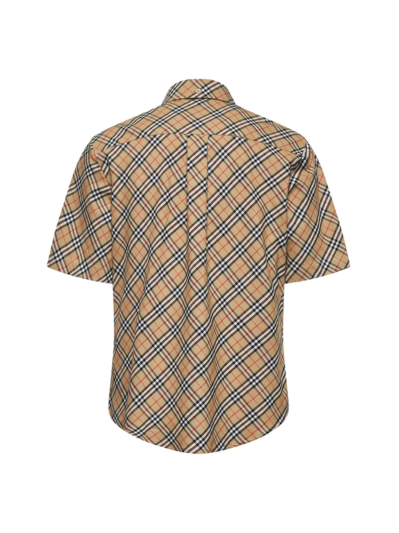 Beige Check cotton shirt - 2
