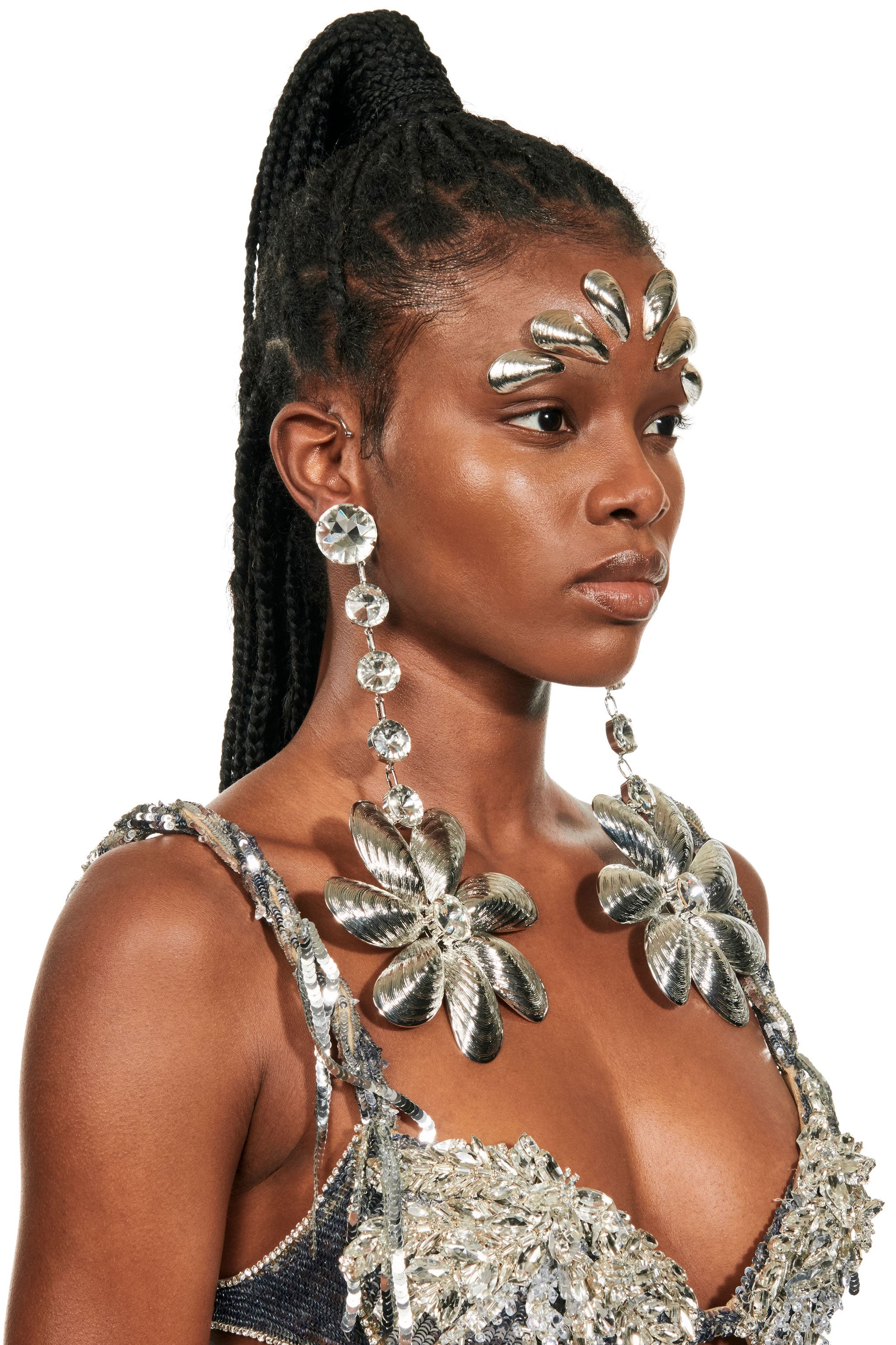 MUSSEL FLOWER DROP EARRINGS - 2