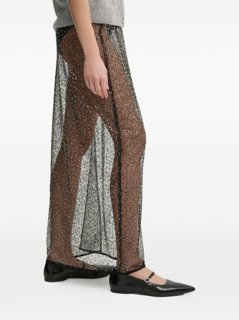 beaded mesh skirt - 2