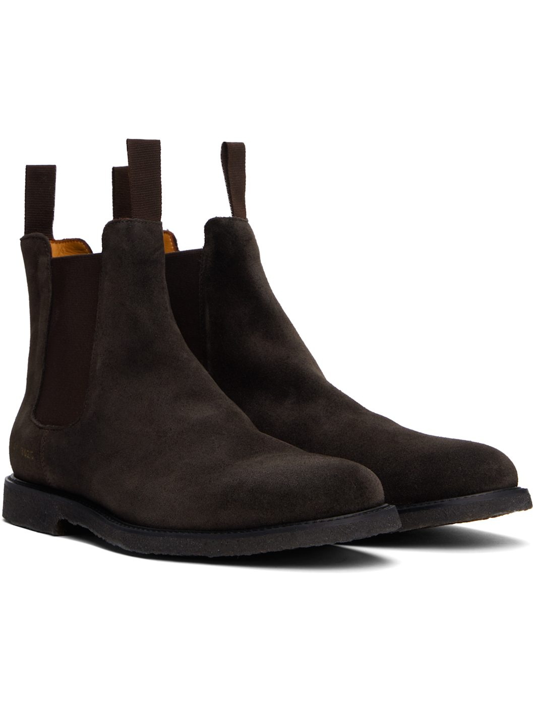 Brown Waxed Suede Chelsea Boots - 4